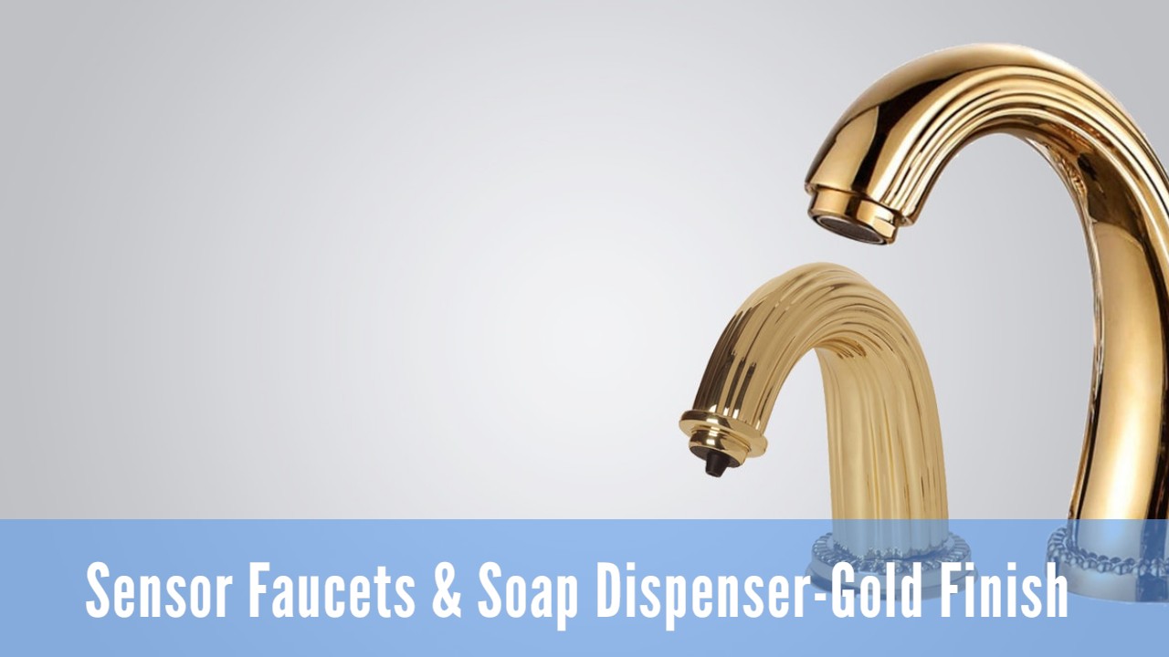 Gold Finish Sensor Touchless Faucets